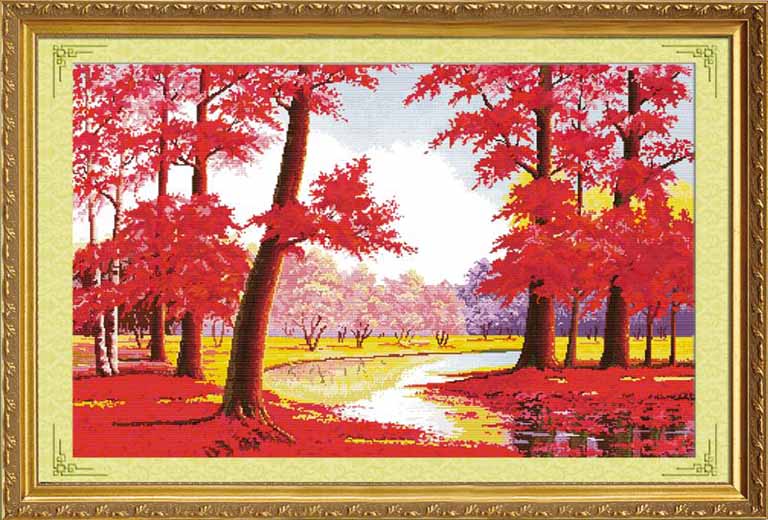 Tranh phong thuy Rung phong la do