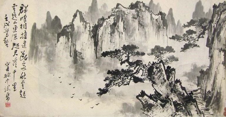 Tranh Thủy Mặc là loại tranh phong thuỷ rất phù hợp với gia chủ mệnh Kim