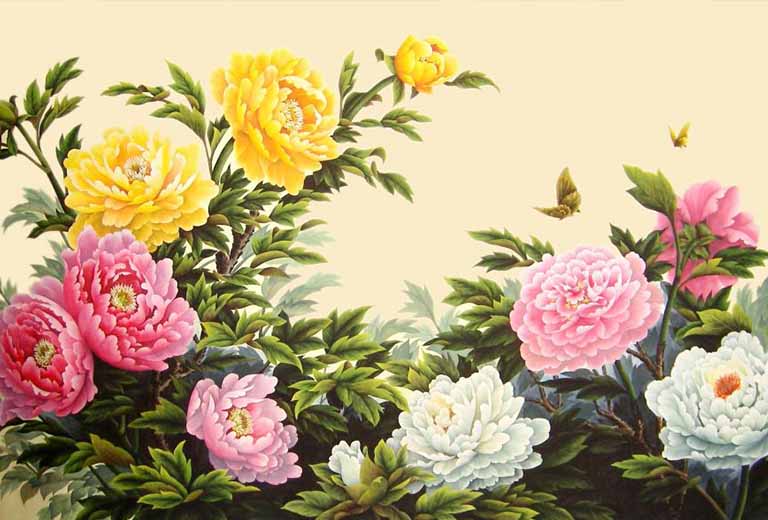 tranh phong thuy hoa mau don