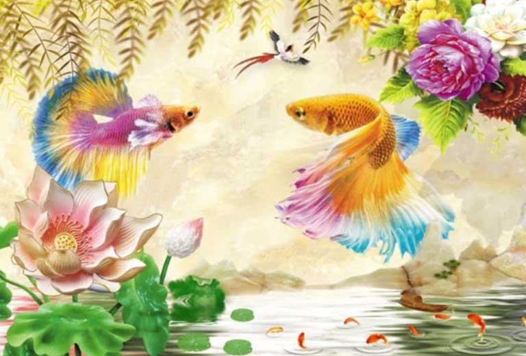 tranh phong thuy song ngu dai phat