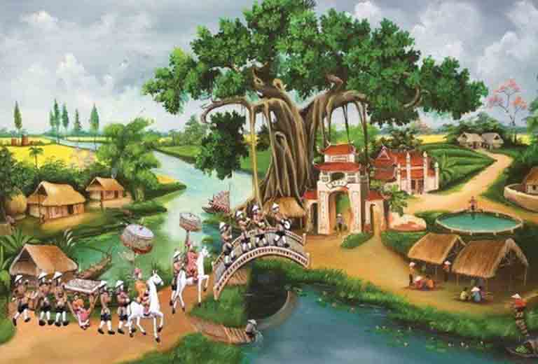 tranh phong thuy vinh quy bai to