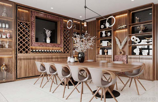 Nội thất gỗ góc óc chó phòng bếp