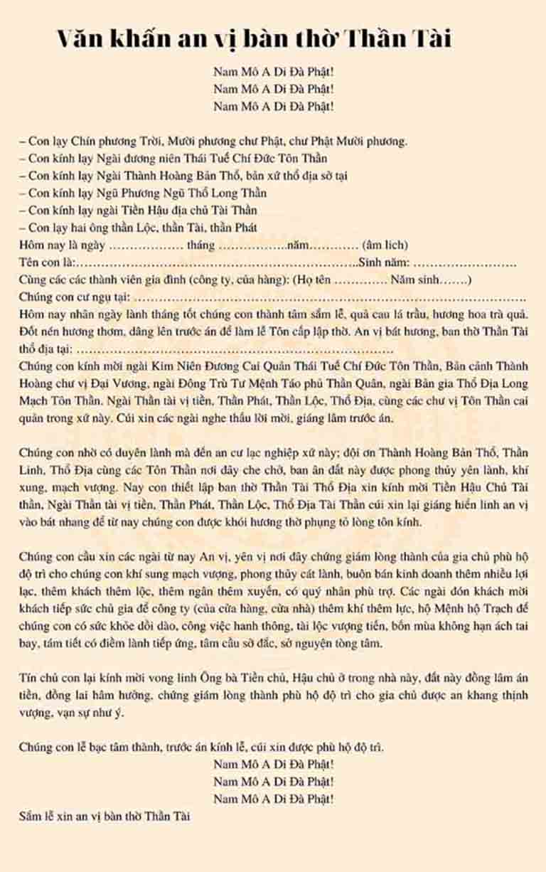 van khan an vi ban tho than tai