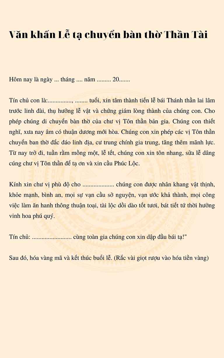 van khan le ta chuyen ban tho than tai