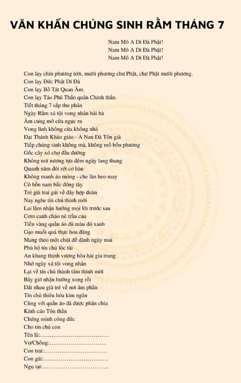 van khan cung chung sinh ram thang 7