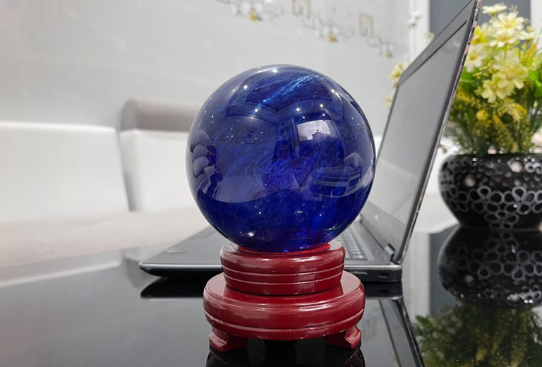 qua cau phong thuy obsidian xanh duong