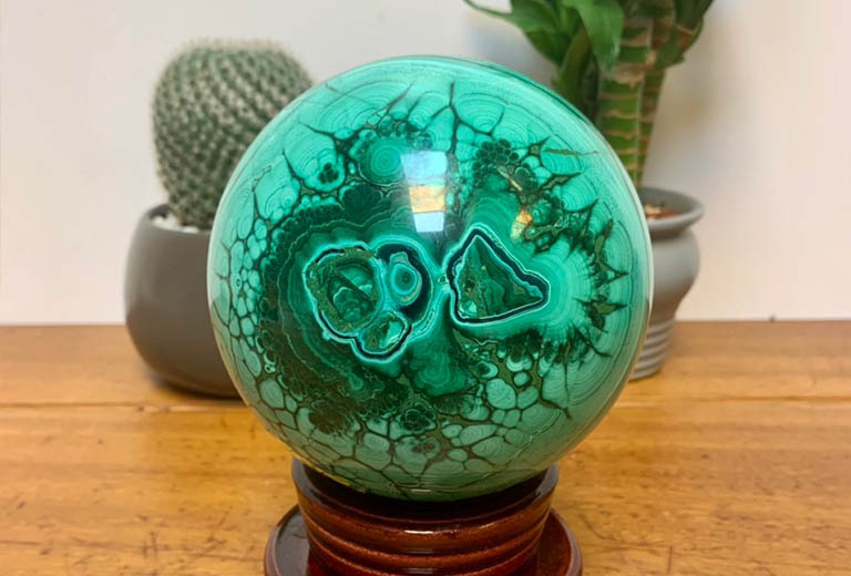 qua cau phong thuy malachite